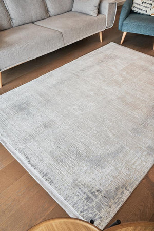 Calista Gray Viscose Woven Modern Living Room Rug 1711