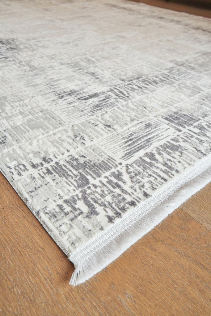 Calista Gray Viscose Woven Modern Living Room Rug 1711