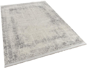 Calista Gray Viscose Woven Modern Living Room Rug 1711