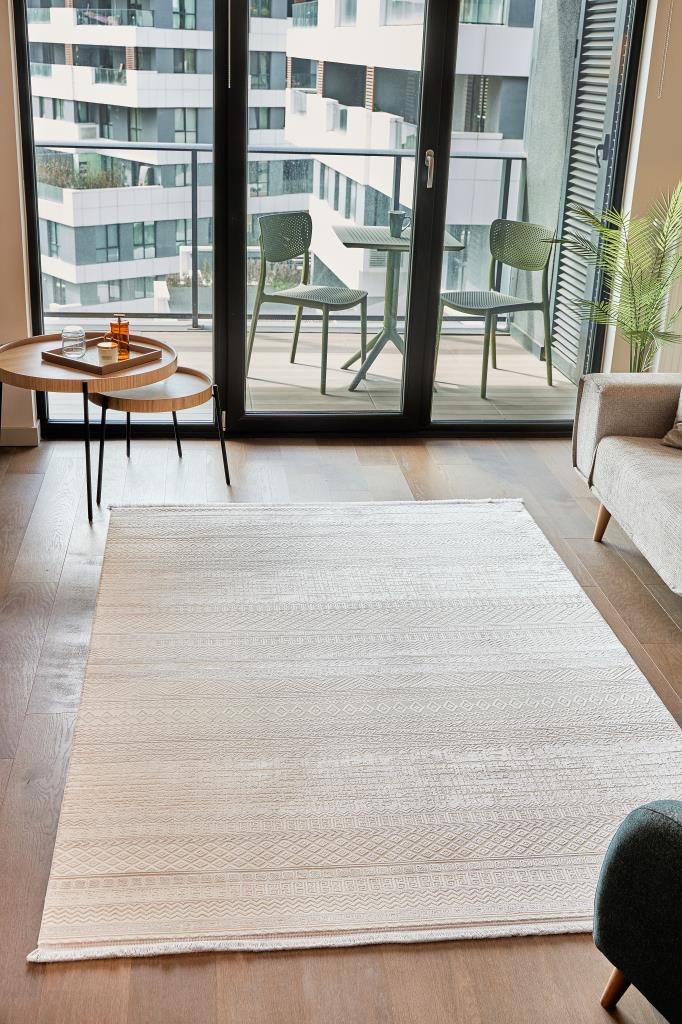 Calista Gray Viscose Woven Modern Living Room Rug 1721