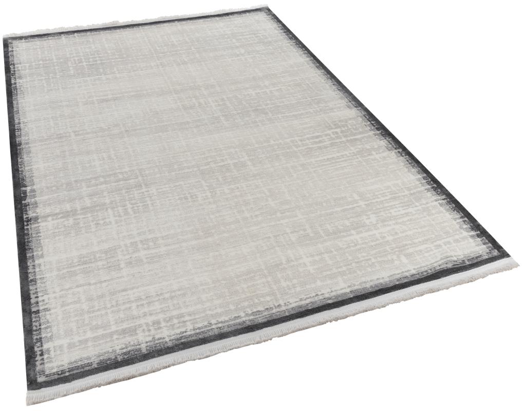 Calista Gray Viscose Woven Modern Living Room Rug 1741