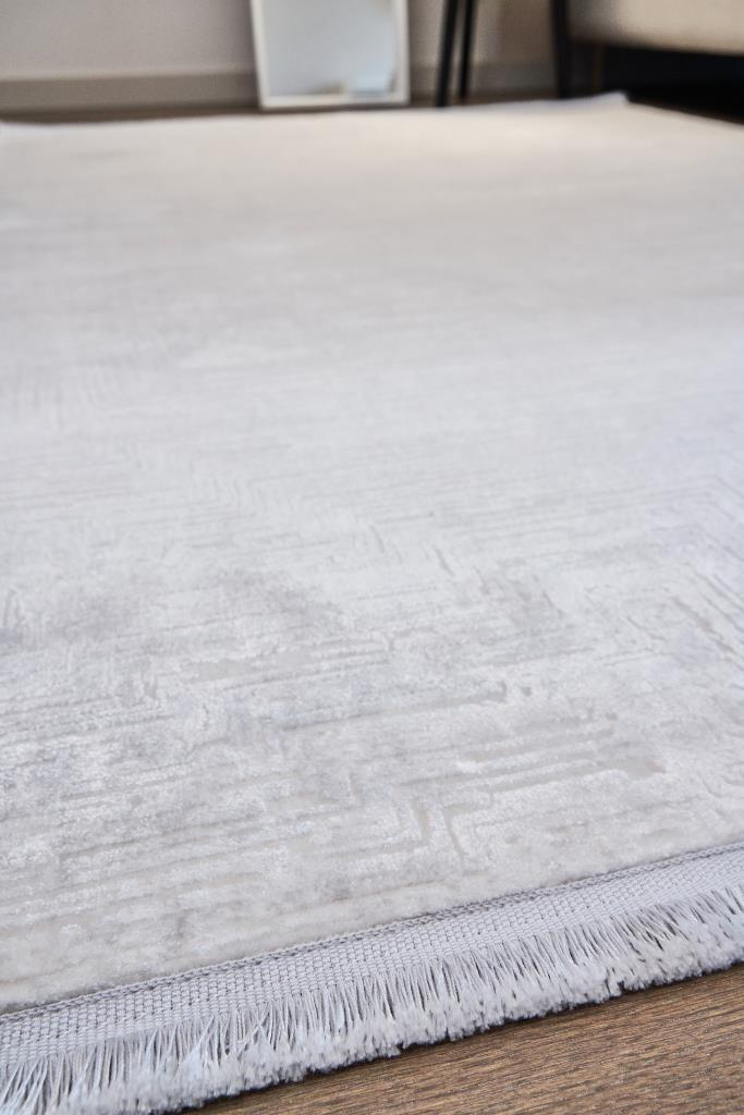 Calista Gray Viscose Woven Modern Living Room Rug 1751