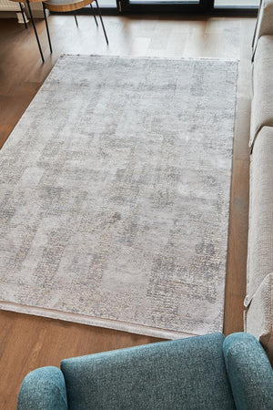 Calista Gray Viscose Woven Modern Living Room Rug 1761