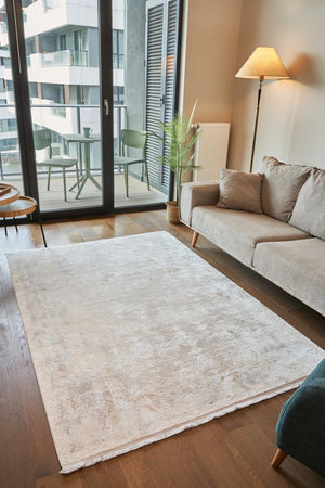 Calista Gray Viscose Woven Modern Living Room Rug 1771