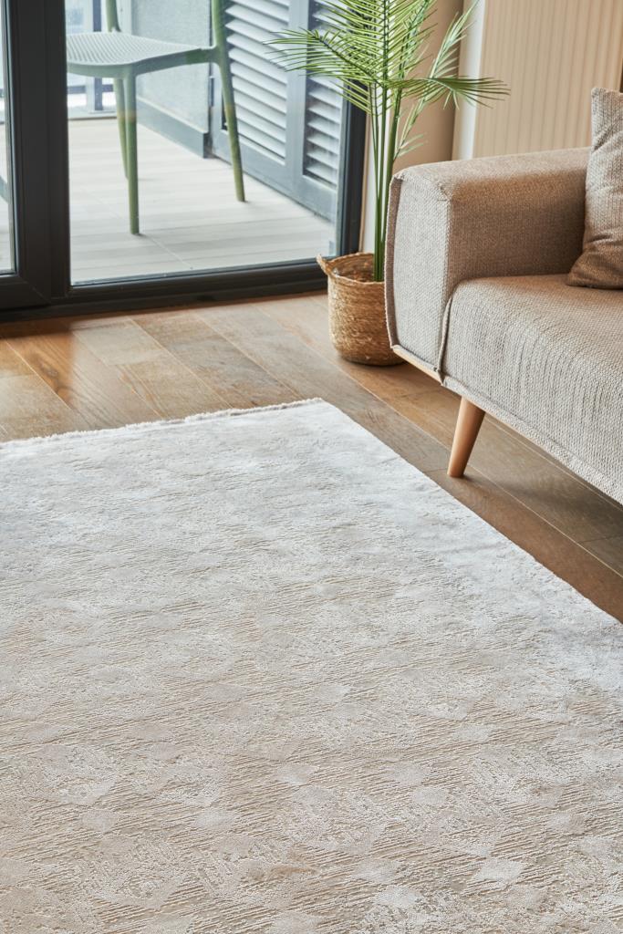 Calista Gray Viscose Woven Modern Living Room Rug 1771