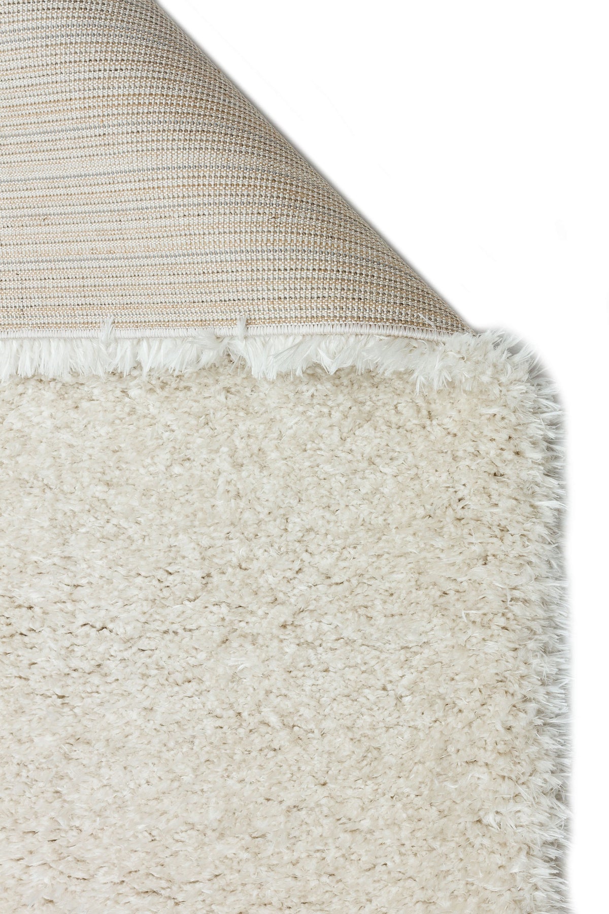 Cosy Beige Shaggy Thick Plush Rug 9906