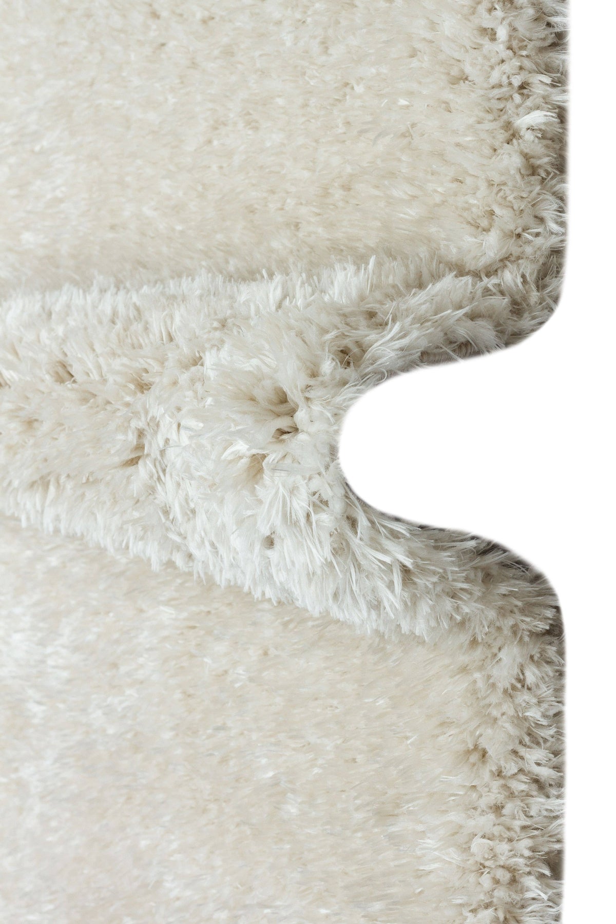 Cosy Beige Shaggy Thick Plush Rug 9906