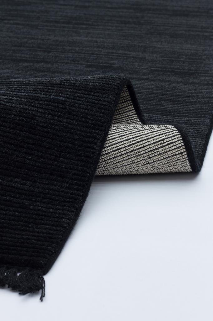 Dali Flat Pattern Black Living Room Rug 2514