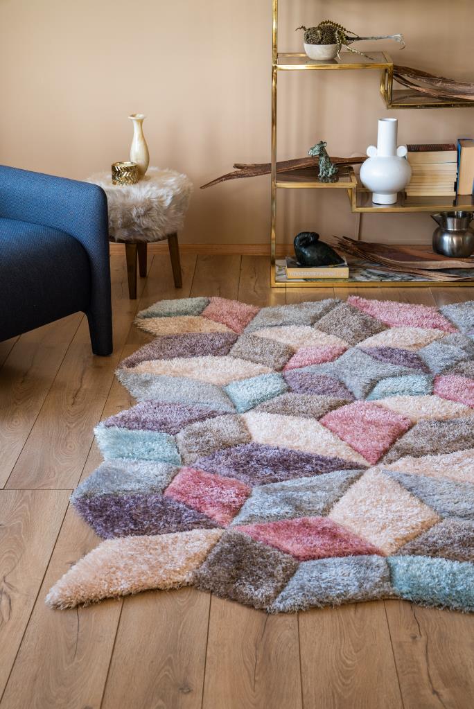 Florida Multi Shaggy Thick Plush Rug 5211