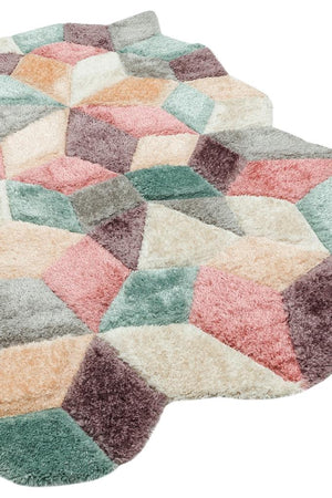 Florida Multi Shaggy Thick Plush Rug 5211