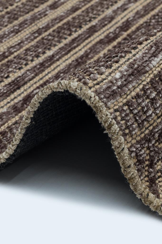 Gloria Jute Scandinavian Patterned Brown Kilim Rug 4005