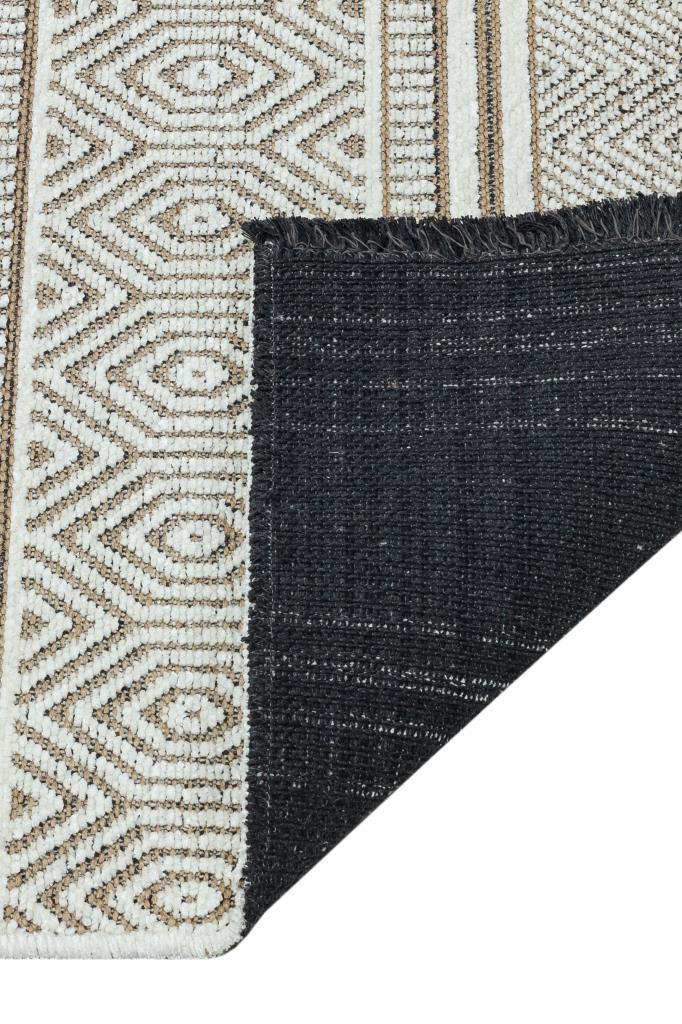 Gloria Jute Scandinavian Patterned Cream Kilim Rug 4001