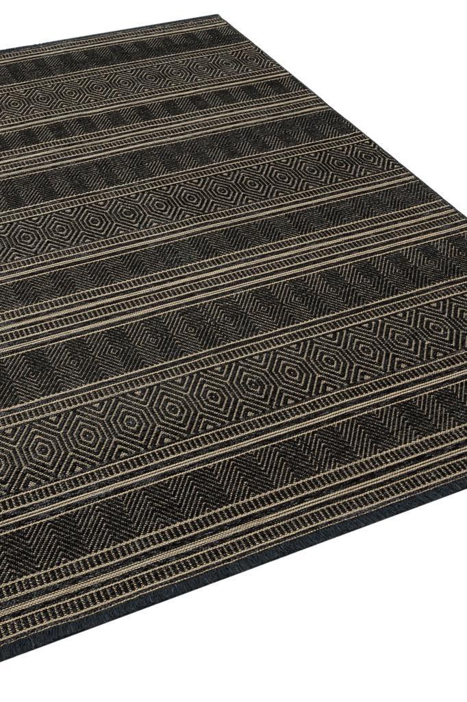 Gloria Jute Scandinavian Patterned Grey Kilim Rug 4004