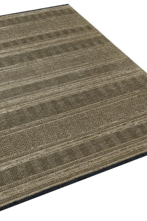 Gloria Jute Scandinavian Patterned Taupe Kilim Rug 4003