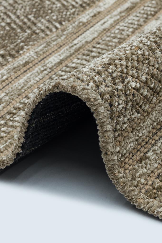 Gloria Jute Scandinavian Patterned Taupe Kilim Rug 4003