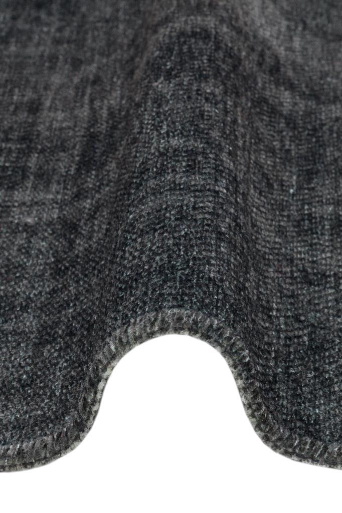 Gravity Gray Thin Rug With Washable Fringes 2308