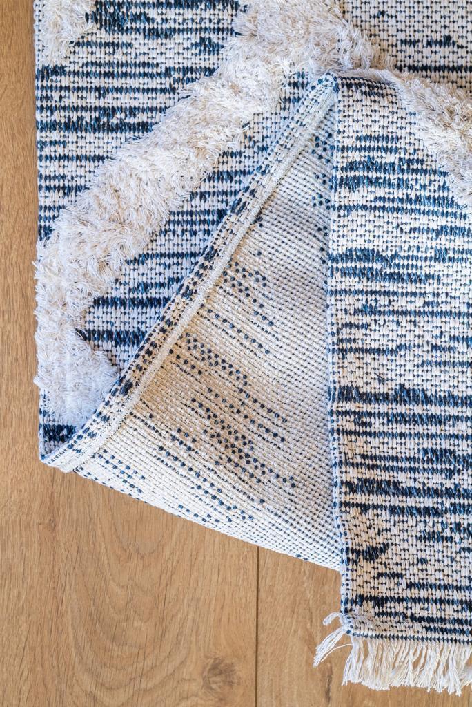 Habitat Blue Scandinavian Patterned Shaggy Cotton Children&#39;s Rug 7621