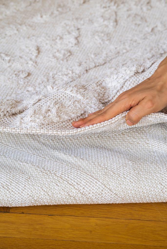 Habitat Ecru Scandinavian Patterned Shaggy Cotton Children&#39;s Rug 7601