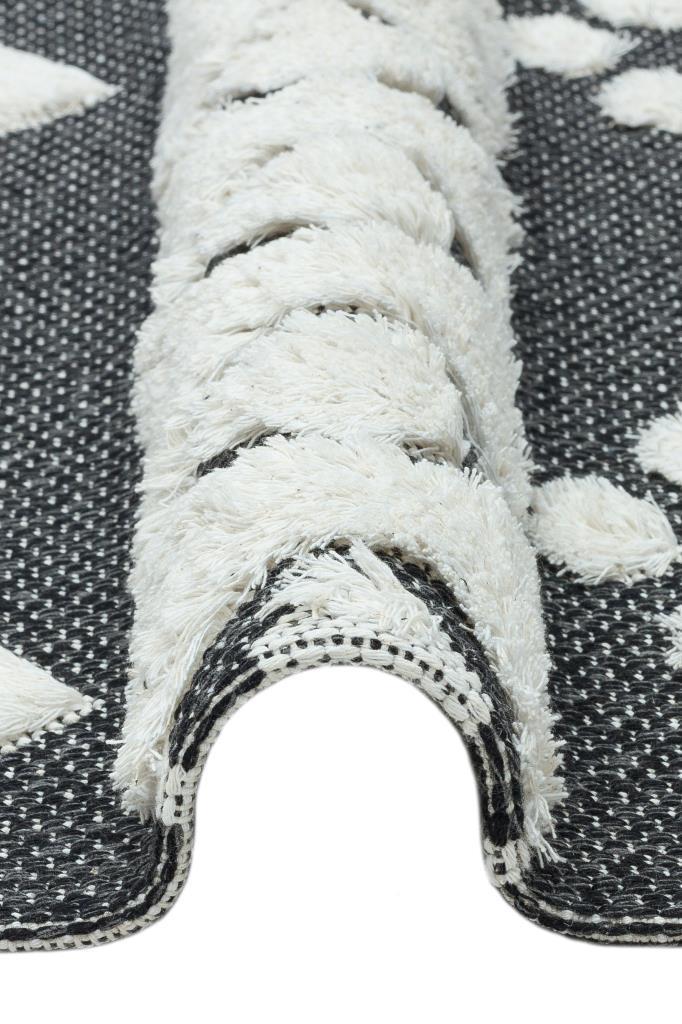 Habitat Grey Scandinavian Patterned Shaggy Cotton Children&#39;s Rug 7602