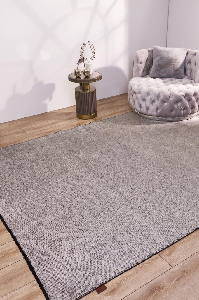Hare Plus Modern Shiny Textured Area Rug 8912