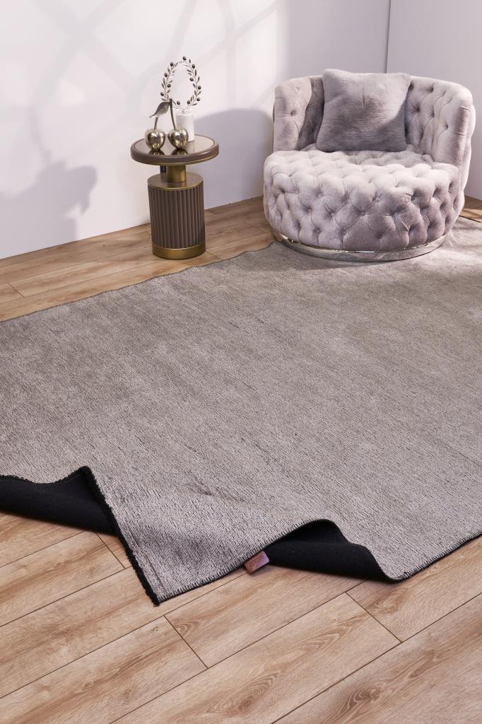 Hare Plus Modern Shiny Textured Area Rug 8912