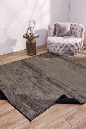 Hare Plus Modern Shiny Textured Area Rug 8914