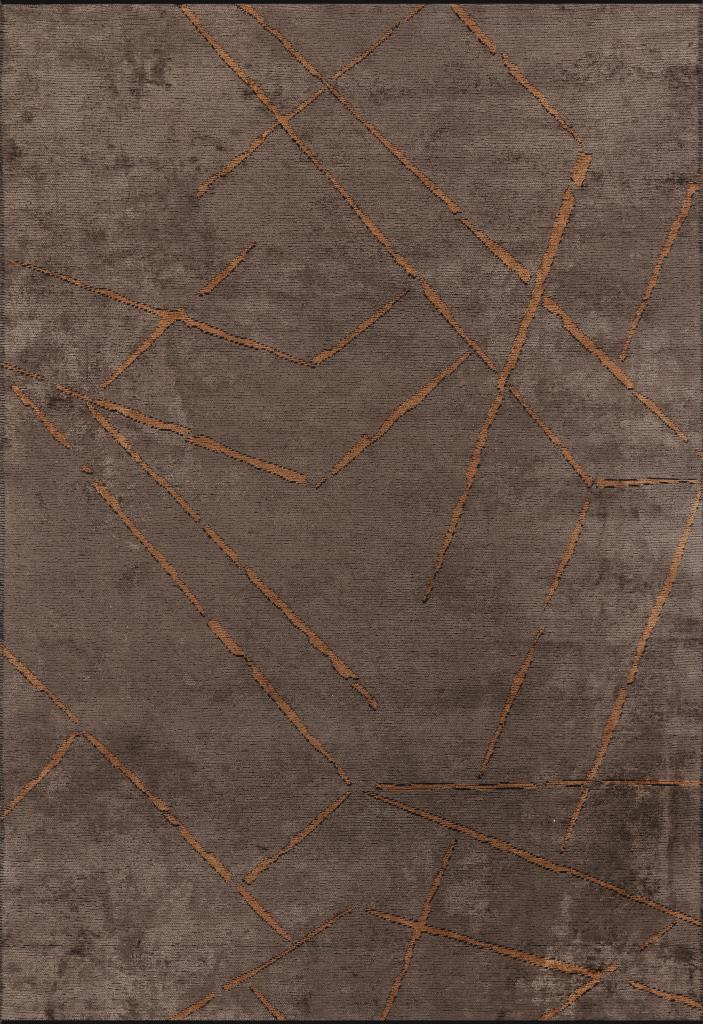 Hare Premium Modern Shiny Textured Area Rug 1313