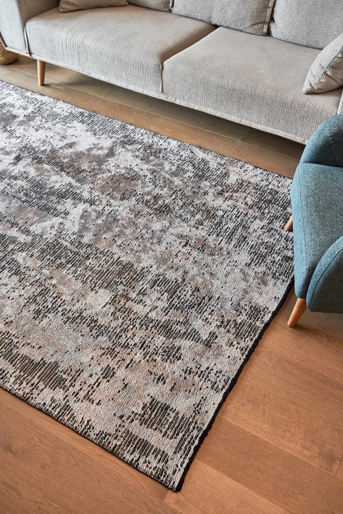 Hare Premium Modern Shiny Textured Area Rug 1341