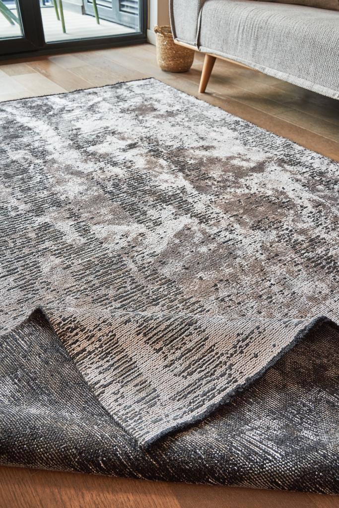 Hare Premium Modern Shiny Textured Area Rug 1341