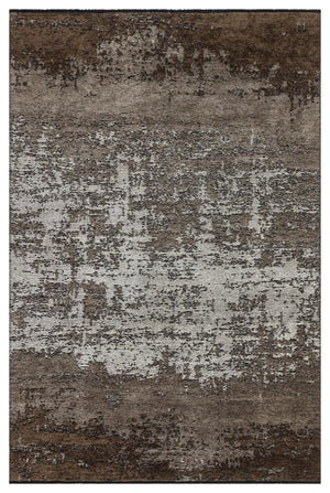 Hare Unique Modern Shiny Textured Area Rug 1412