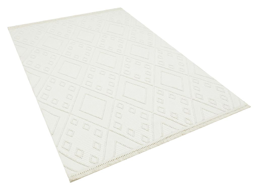 Havana Scandinavian and Embossed Patterned Fringed Area Rug 8561