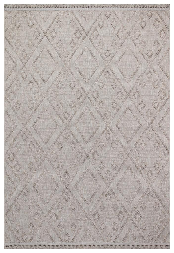 Havana Scandinavian and Embossed Patterned Fringed Area Rug 8562