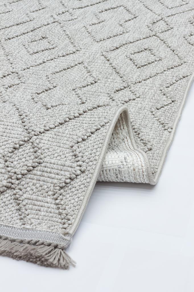 Havana Scandinavian and Embossed Patterned Fringed Area Rug 8571