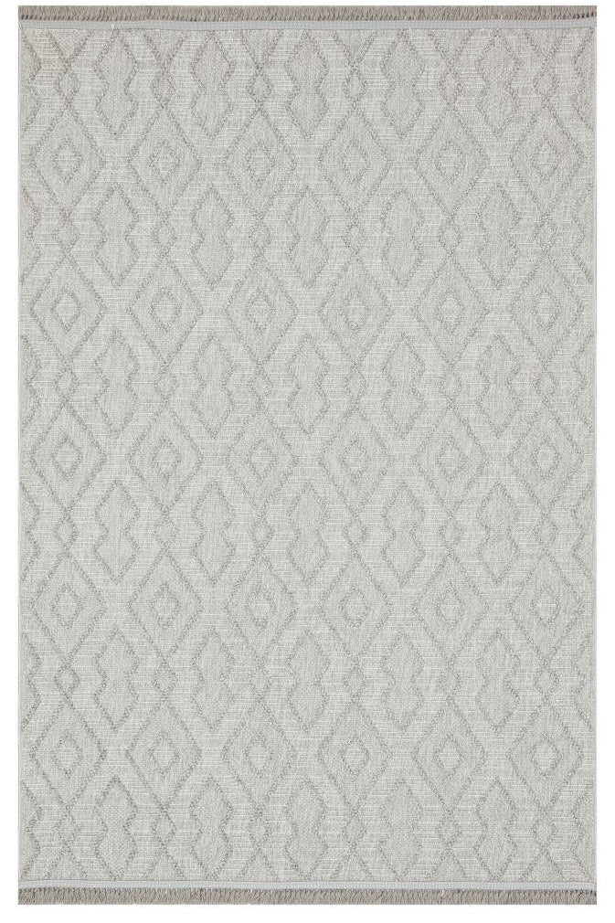 Havana Scandinavian and Embossed Patterned Fringed Area Rug 8571
