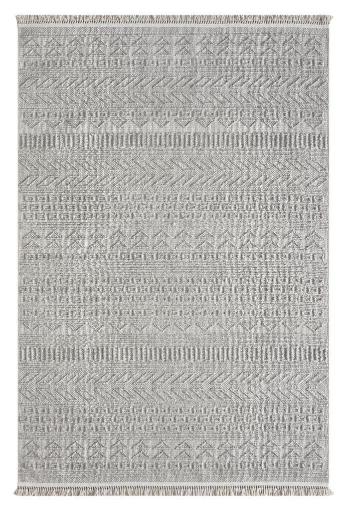 Havana Scandinavian and Embossed Patterned Fringed Area Rug 8581
