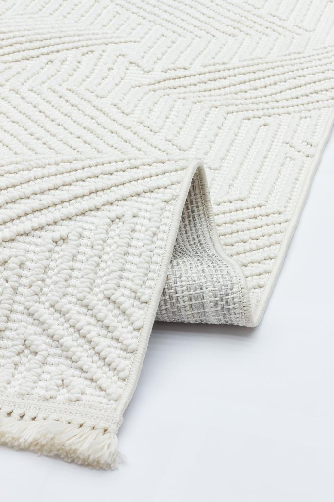 Havana Scandinavian and Embossed Patterned Fringed Area Rug 8591