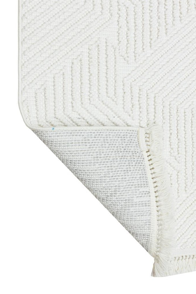 Havana Scandinavian and Embossed Patterned Fringed Area Rug 8591