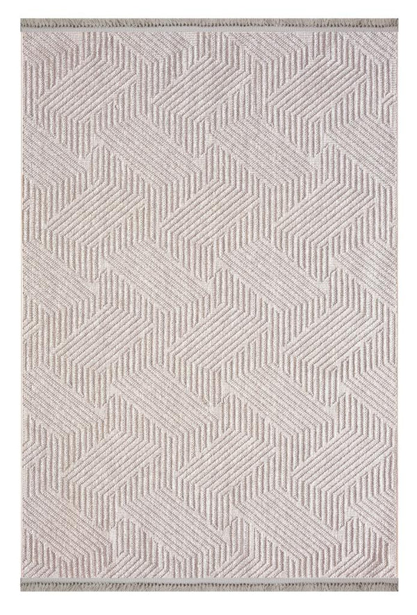 Havana Scandinavian and Embossed Patterned Fringed Area Rug 8592 ...