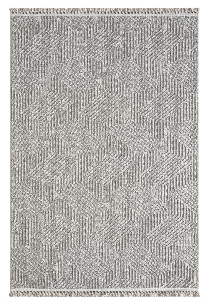 Havana Scandinavian and Embossed Patterned Fringed Area Rug 8593