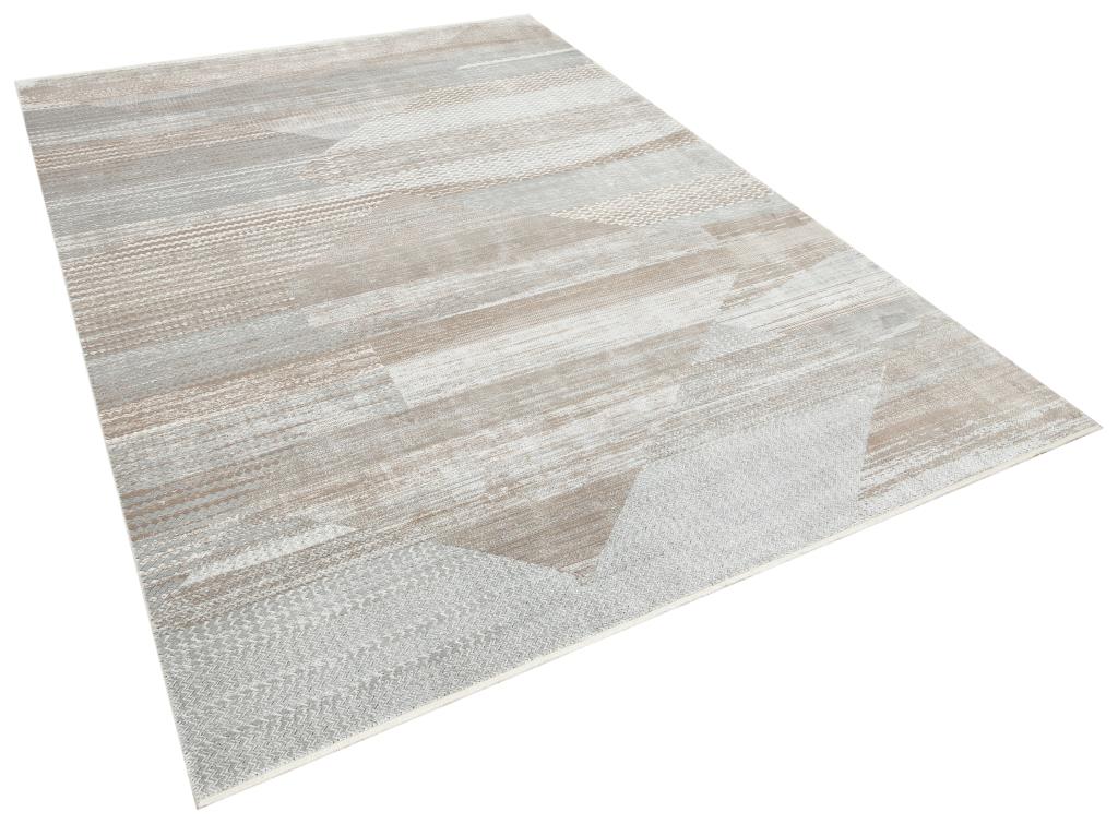 Heriz Bamboo Woven Ethnic Patterned Gray Area Rug 8218