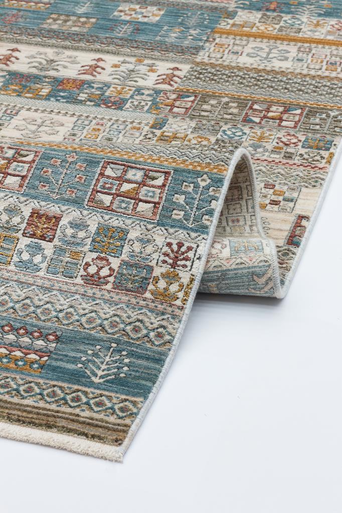 Heriz Bamboo Woven Ethnic Patterned Multi Area Rug 8211