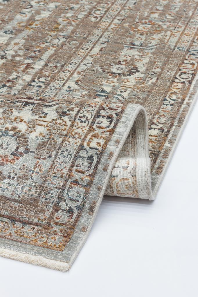 Heriz Bamboo Woven Ethnic Patterned Multi Area Rug 8212