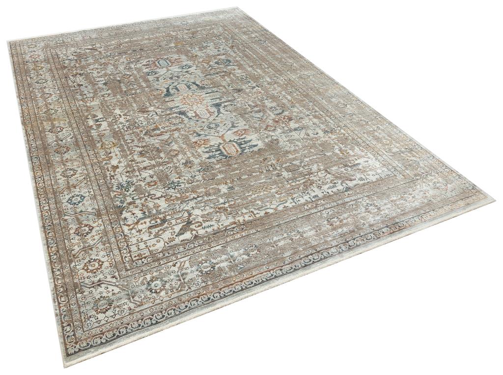 Heriz Bamboo Woven Ethnic Patterned Multi Area Rug 8212