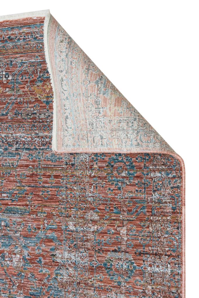 Heriz Bamboo Woven Ethnic Patterned Red Area Rug 8214