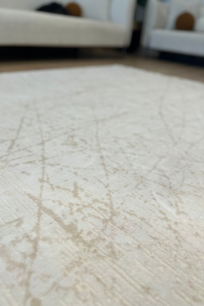 Lima Modern Pattern Cream Living Room Rug 6221