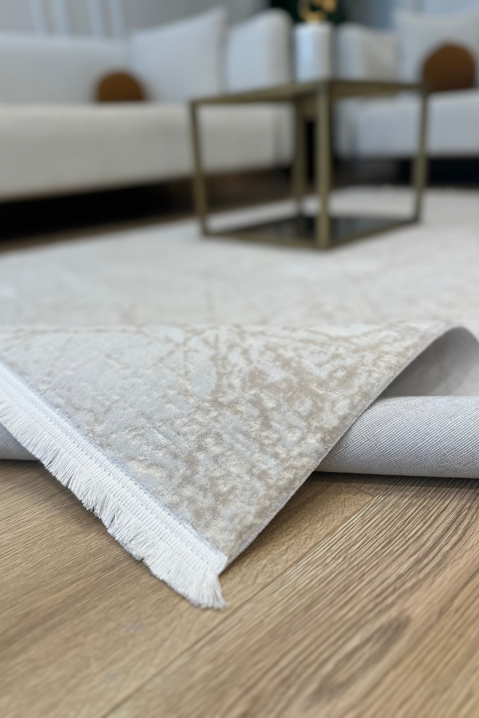 Lima Modern Pattern Cream Living Room Rug 6221