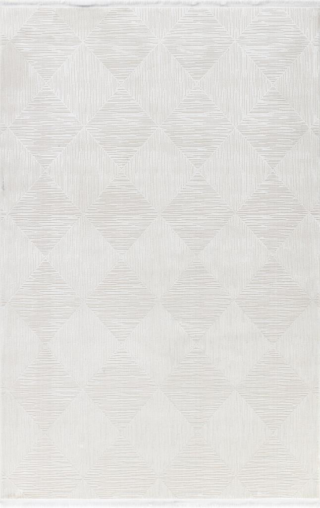 Lima Modern Pattern Cream Living Room Rug 6241