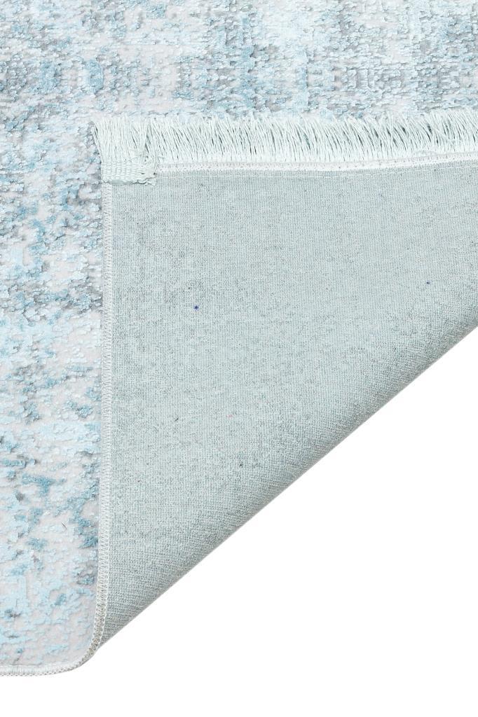 Lucca Washable Thin Blue Kitchen Rug with Non-Slip Base 6006