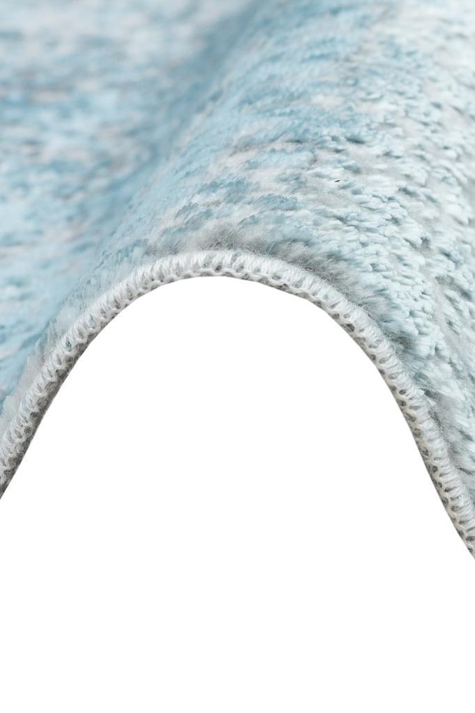 Lucca Washable Thin Blue Kitchen Rug with Non-Slip Base 6006
