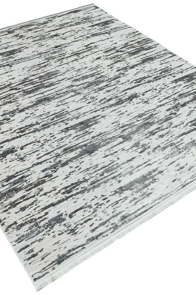 Lucca Washable Thin Grey Kitchen Rug with Non-Slip Base 6031